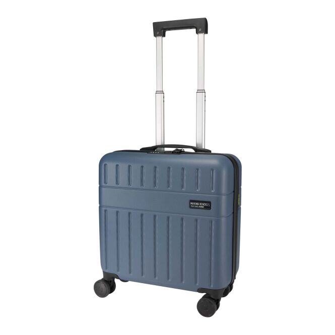 Firmengeschenk Reisegepäck Rover – hale blue – mit 48h Express-Druck 30 l nachhaltiger Trolley inkl. Laptopfach für Geschäftsreisen