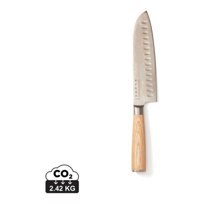 Firmengeschenk Hattasan Santoku Messer mit Gravur – Stahl – exklusives Küchenwerkzeug für Gastronomie und Büro