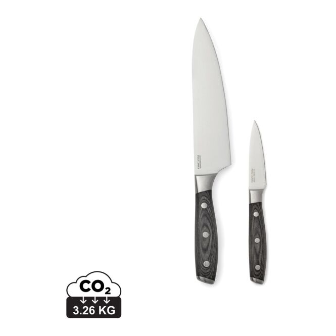 Firmengeschenk Küchenmesser Set Kaiser mit Gravur – Stahl – exklusives Kochmesser aus deutschem Stahl für die Gastronomie und Profiküchen