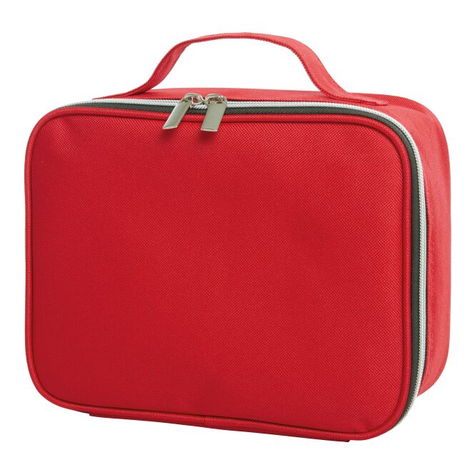 Werbeartikel Halfar Reißverschluss-Tasche Switch mit Logodruck – Rot – praktische Dokumententasche mit Handschlaufe für Firmen