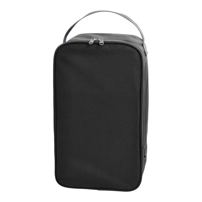 Firmengeschenk Schuhtasche Halfar SOLUTION – schwarz – mit Logodruck, 2-Wege-Reißverschluss, idealer Aufbewahrungsbeutel