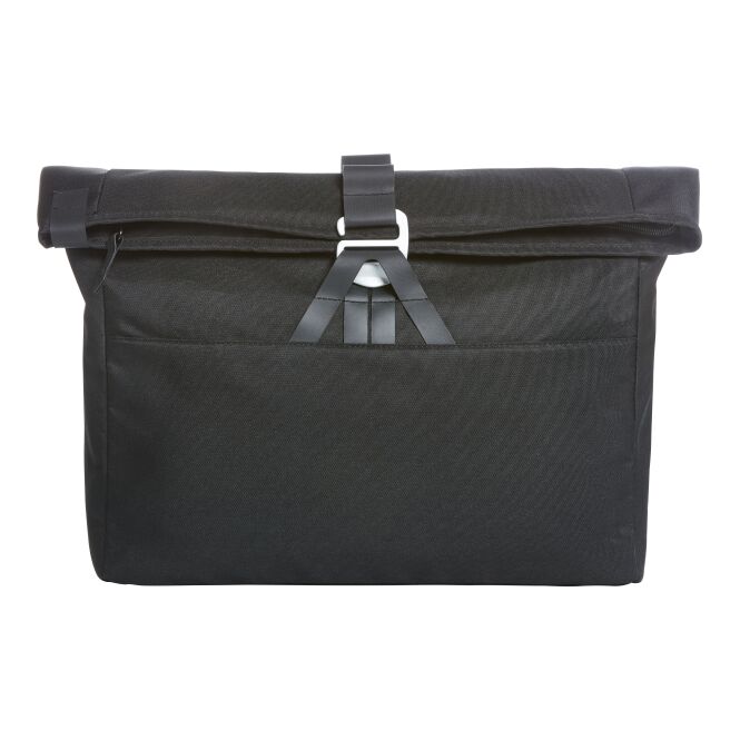 Werbeartikel Notebook-Tasche LOFT mit Logodruck – Schwarz – gepolsterte Laptoptasche für Büro und Außendienst