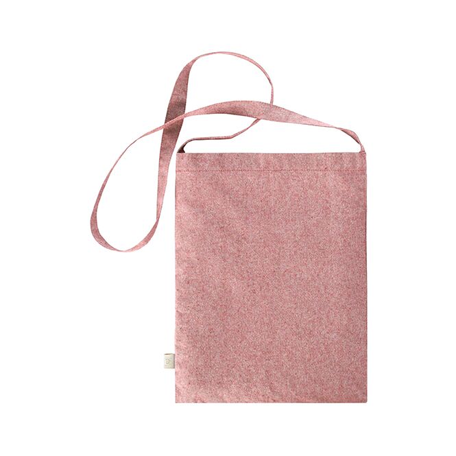 Werbeartikel Tragetasche Planet mit Logodruck – Rot – nachhaltige Baumwolltasche aus recyceltem Material für Dokumente und Messen