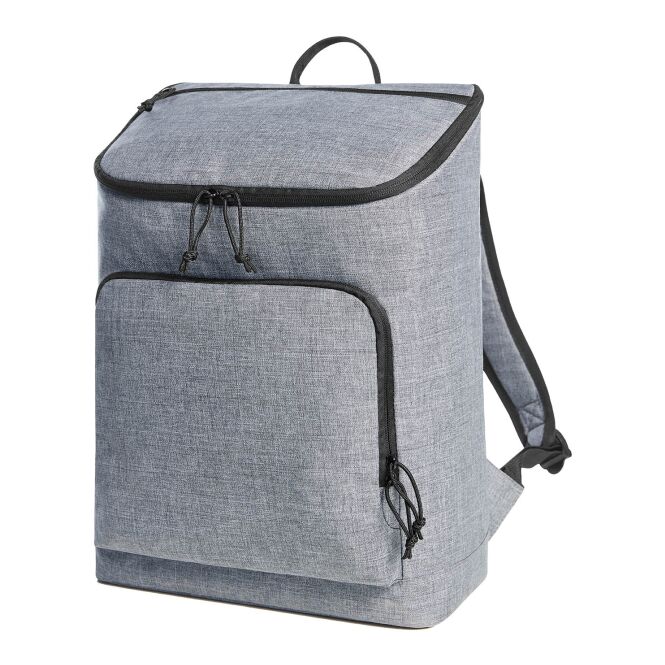 Firmengeschenk Kühlrucksack TREND mit Logodruck – Grau – isolierte Kühltasche für Outdoor-Events und Firmenausflüge