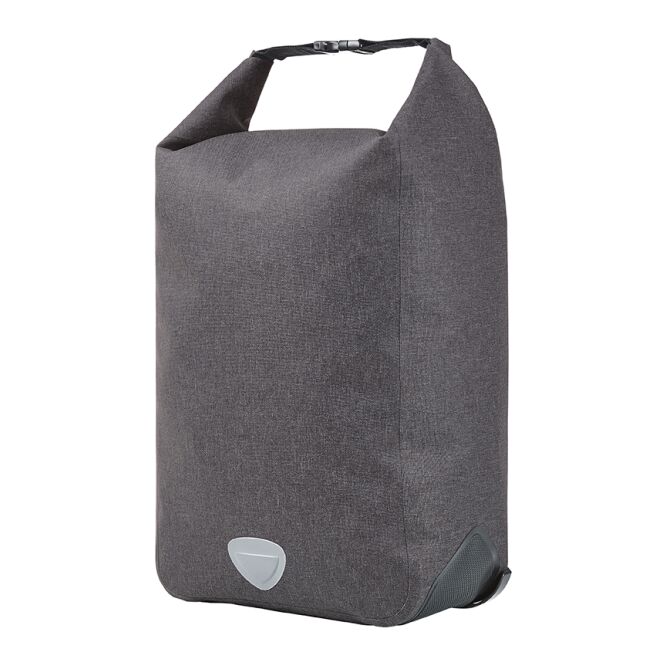 Werbeartikel Fahrradtasche CYCLE mit Logodruck – Grau – nachhaltiger Shopper aus rpet für Messen und Büro