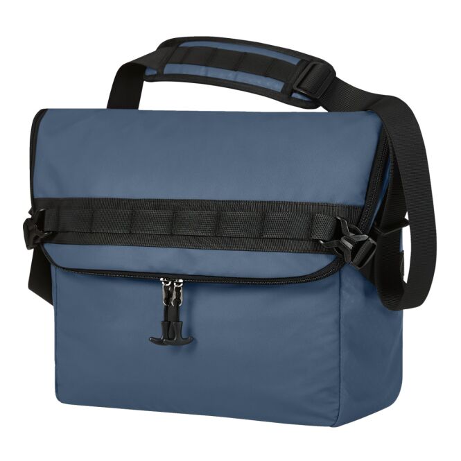 Werbeartikel Notebook-Tasche ACTIVE mit Logodruck – Blau – nachhaltige Businesstasche aus rPET für Mitarbeiter und Kunden
