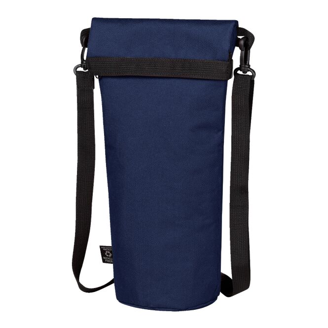 Werbeartikel Thermobag BOTTLE mit Logodruck – Marineblau – isolierte Kühltasche für Messen und Büro