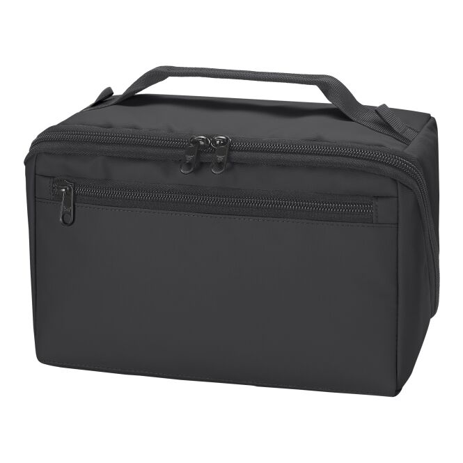 Werbeartikel Reißverschluss-Tasche BOX mit Logodruck – schwarz – praktischer Organizer für Firmen