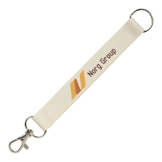 Werbeartikel Minik Mini-Trageband – weiss – mit 48h Express-Druck 15mm Satin-Polyester als praktisches Messe-Giveaway für Firmenevents