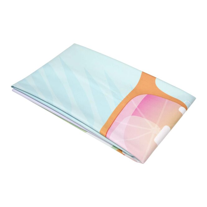 Werbeartikel Tulsi Handtuch mit Express-Sublimation 90x150 cm – Weiß – Mikrofaser-Tuch für Messen und Firmen