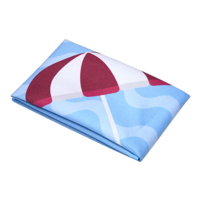 Werbeartikel Kousa Handtuch mit Express-Sublimationsdruck – 30x50 cm – Weiß – Mikrofaser-Tuch für Messen und Firmenfitness