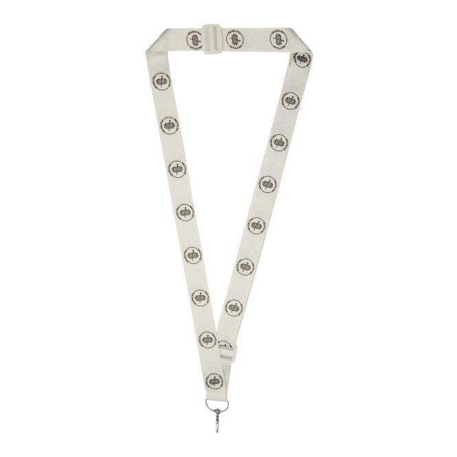 Werbeartikel Liv RPET Lanyard mit Express-Sublimation – Weiss – praktisches Umhängeband für Events und Konferenzen