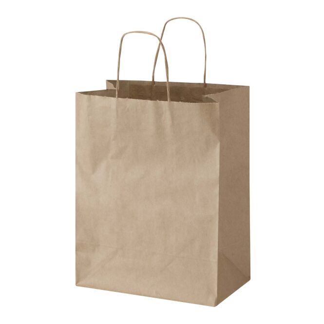Messeartikel Papiertasche Kraft 80–90 g/m² – kraftpapier – mit 48h Express-Druck 25x15x32 cm als elegante Geschenktüte für Messe & Events