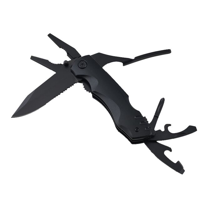 Mitarbeitergeschenk Multitool SCX.design T30 – schwarz – mit 48h Express-Gravur 10 Funktionen vielseitiges Multifunktionswerkzeug