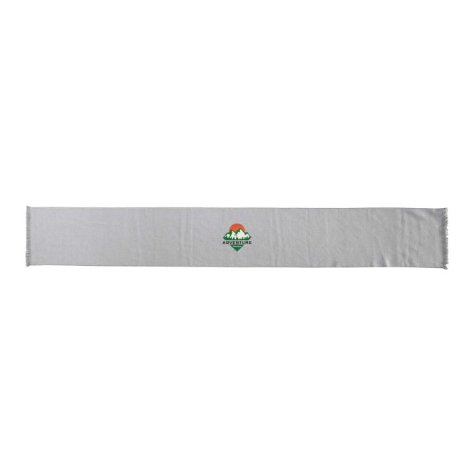 Mitarbeitergeschenk Schal Citizen Green Hibernal – hellgrau – mit 48h Express-Logodruck 27x200cm warmer Winter-Accessoire