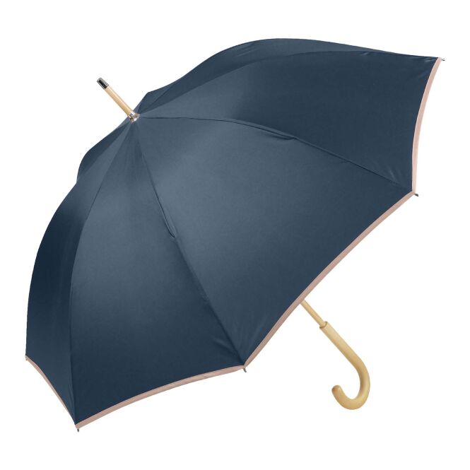 Mitarbeitergeschenk Taschenschirm Citizen Green Leopold – tiefes blau – mit 48h Express-Druck aus recyceltem Material, 105cm