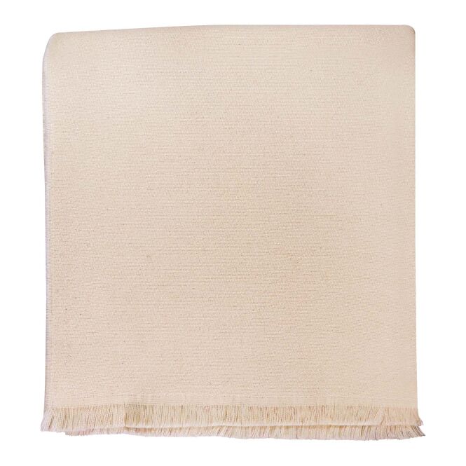 Mitarbeitergeschenk Schal Citizen Green Alix – beige – mit 48h Express-Logodruck 100% Bio-Baumwolle 35x180cm Textil-Accessoire