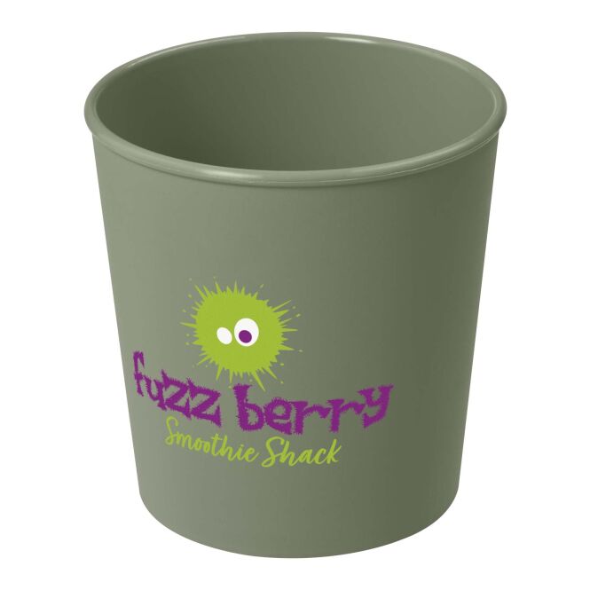 Firmengeschenk Becher Americano Switch – heather grün – mit Logodruck 200ml BPA-frei mikrowellengeeignet UK-made nachhaltige Mehrwegflasche