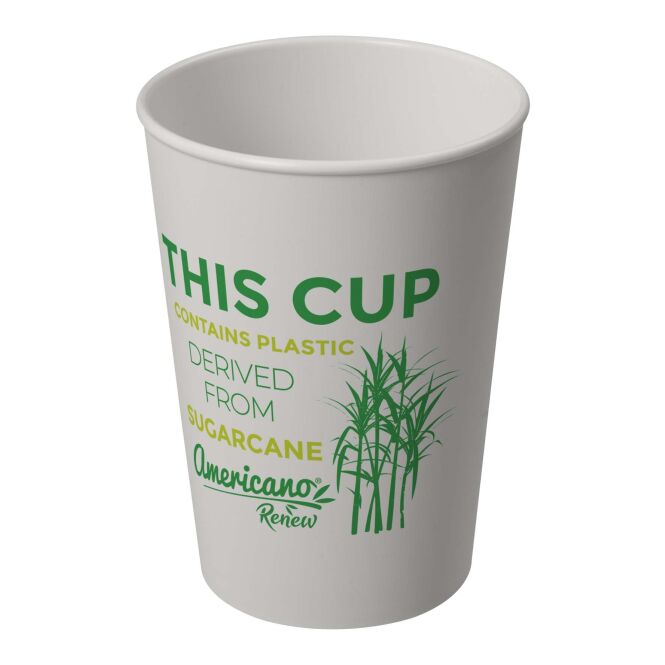 Werbeartikel Americano Switch Renew mit Logodruck – Elfenbeinweiß – 300 ml BPA-freier Mehrwegbecher für Büro und Catering