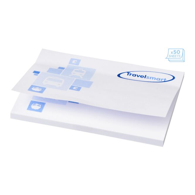Werbeartikel Sticky-Mate Haftnotizen 105 x 75 mm – weiß – individuell bedruckt für den Büroalltag