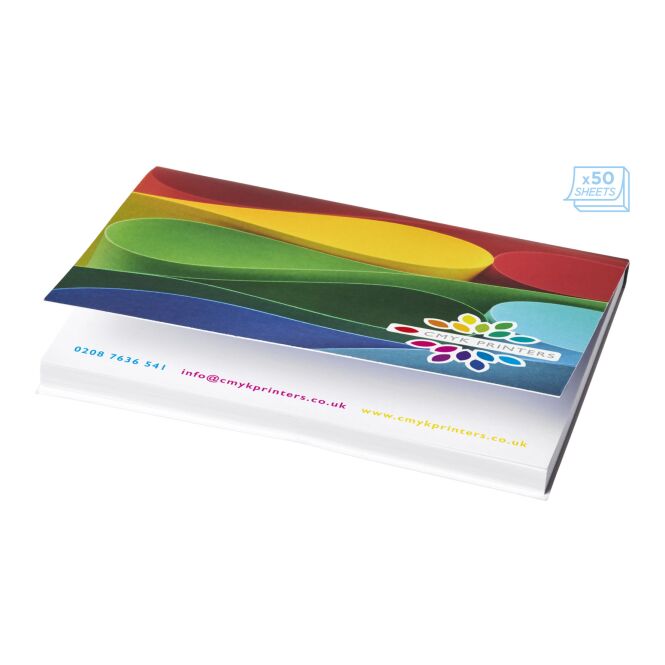 Streuartikel Haftnotizen Sticky-Mate® – weiss – individuell bedruckt 105 x 75 mm für den Büroalltag