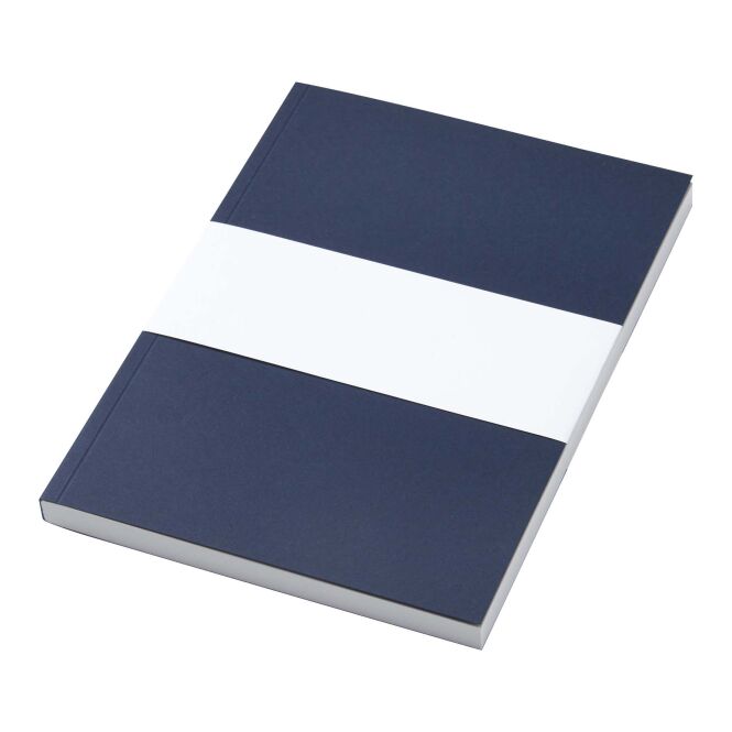 Firmengeschenk Notizbuch Novella Austen – dunkelblau – mit individuellem Werbedruck 100 Blatt 80g/m2 FSC-Karton nachhaltiges Journal