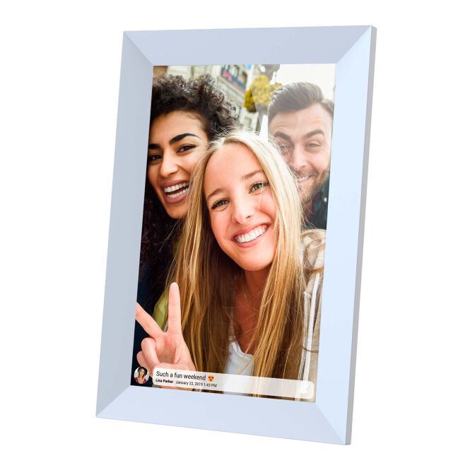 Kundengeschenk Fotorahmen Prixton Prado – weiß – mit 48h Express-Druck 10" IPS-Display 16GB Speicher als exklusives Präsent