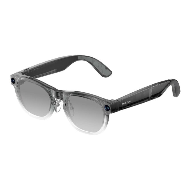 Werbeartikel Smart Glasses Prixton IRIS – weiss – mit Logo bedruckt KI-Technologie & Full HD-Kamera praktische Bildschirmbrille für das Onboarding
