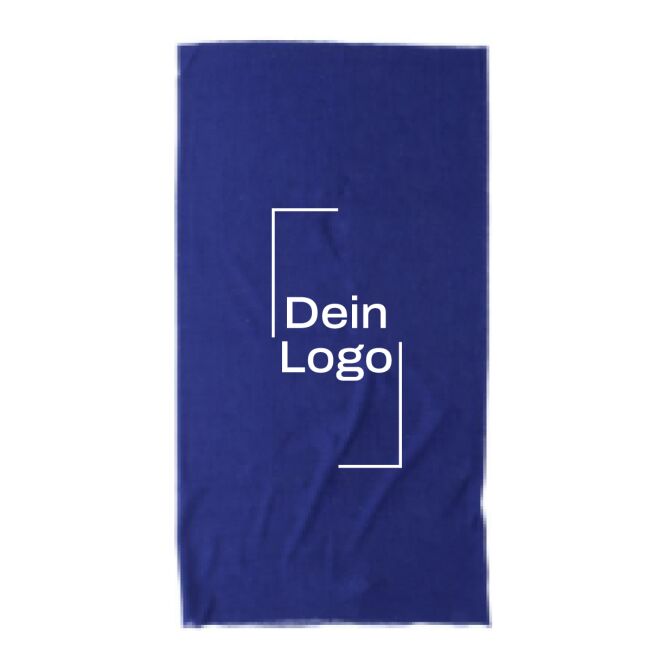 Werbeartikel Loopschal – blau – mit Logodruck weicher Schlauchschal für Promotion und Marketing als praktisches Accessoire