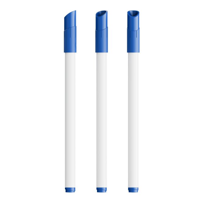 Werbeartikel BIC Velleda White Board Marker Fine – weiß-mittelblau – mit Logo bedruckt für den Büroalltag