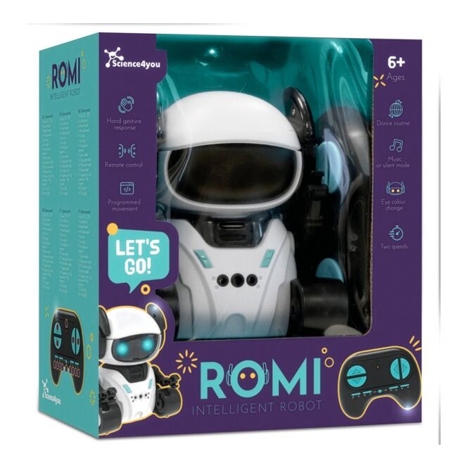 Firmenpräsent Romi Intelligent Robot mit Logodruck – Gemischt – interaktiver Roboter für MINT-Bildungsprojekte in Unternehmen und Schulen