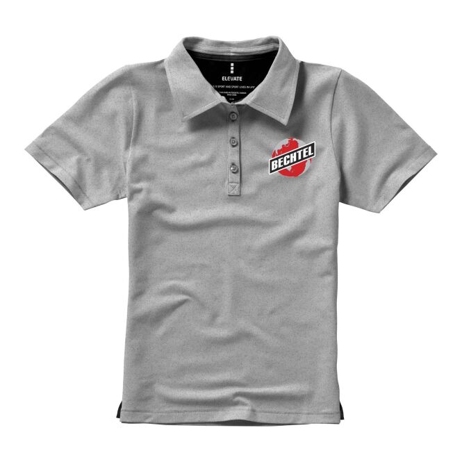 Corporate Fashion Markham Damen Poloshirt – grau meliert – mit hochwertigem Stick 48h Express-Druck Gr. XL