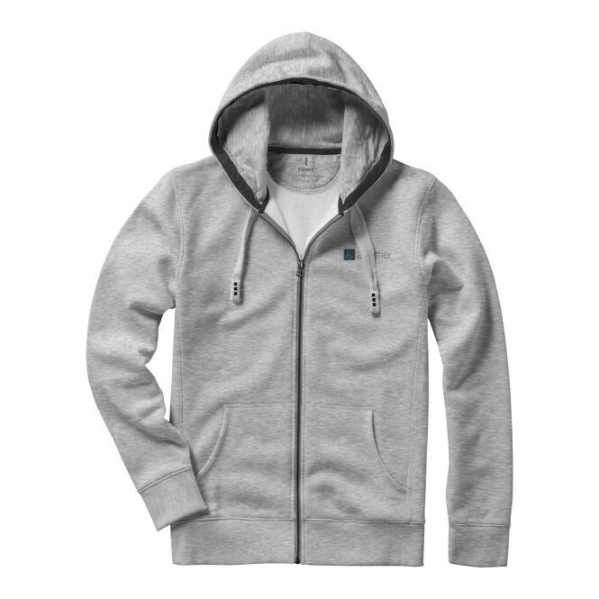 Corporate Fashion Arora Kapuzenjacke – grau meliert – mit hochwertigem Stick 48h Express-Druck Gr. XXL