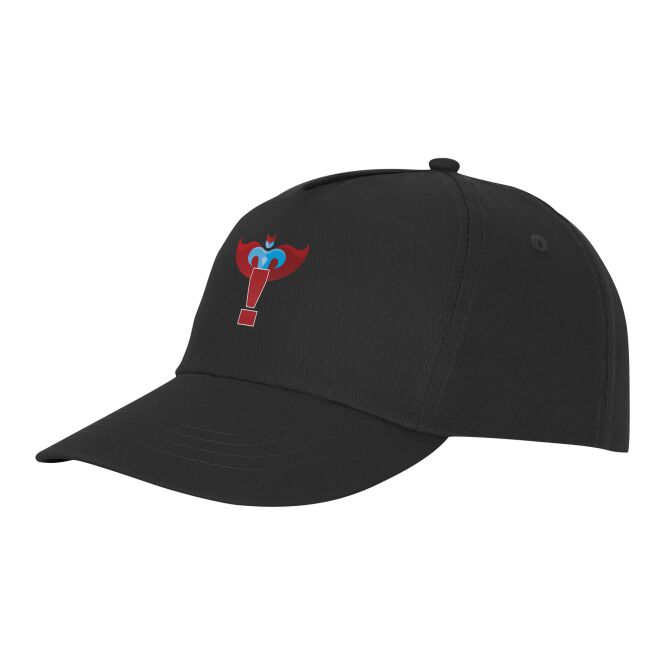 Mitarbeitergeschenk Cap Feniks 5-Segment – schwarz – mit Logo bestickt & 48h Express-Druck 175g/m² Baumwolle atmungsaktiv klassisches Baseball Cap