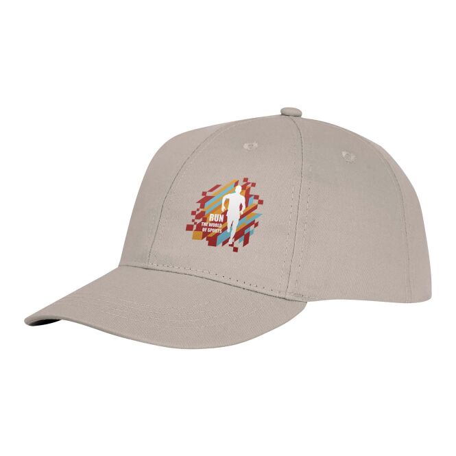 Mitarbeitergeschenk Cap Ares 6-Segment-Basecap – oatmeal – mit 48h Express-Stick 100% Twill Baumwolle 175g/m² klassisches Baseball Cap