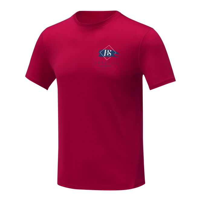 Teamkleidung Kratos Cool Fit T-Shirt – rot – mit Logo bedruckt 48h Express-Druck Gr. XL