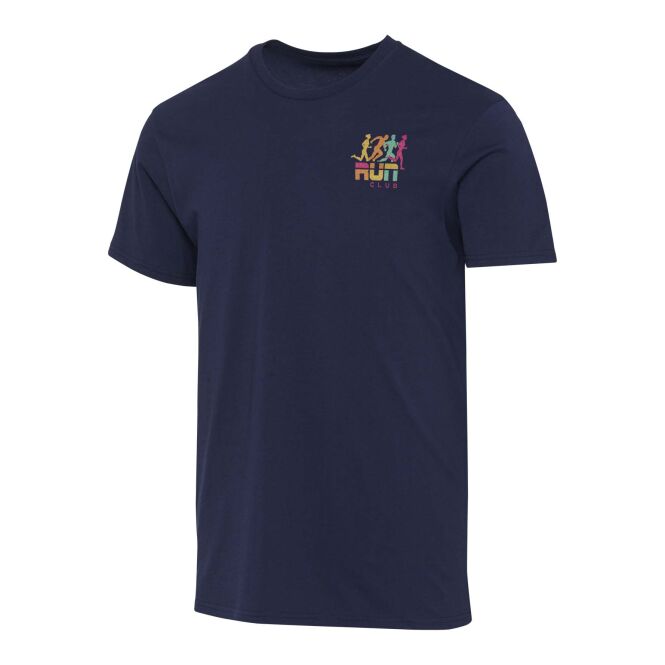 Corporate Fashion T-Shirt Azurite – navy – mit Logo bedruckt 48h Express-Druck nachhaltig 160 g/m² Bio-Baumwolle Gr. L