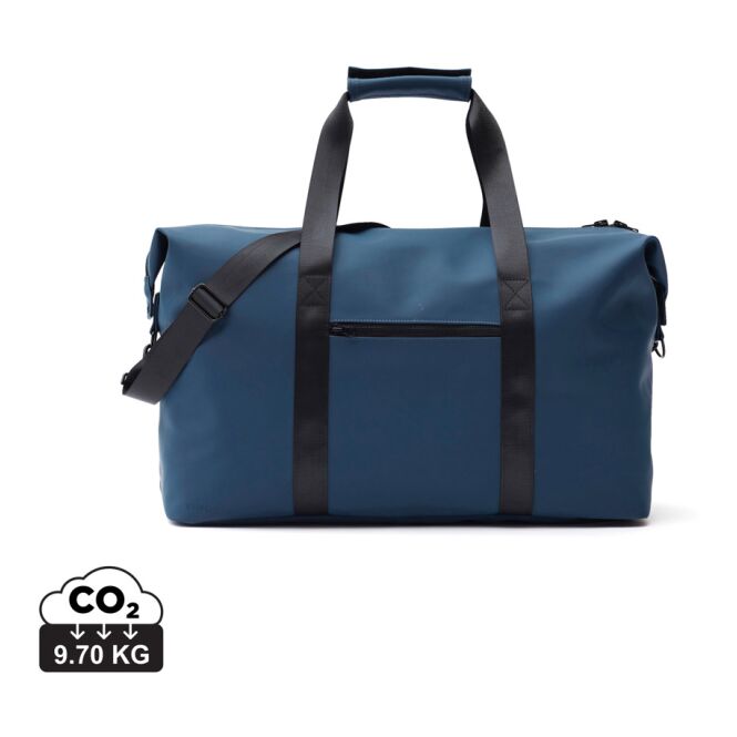 Firmengeschenk Baltimore Weekendbag mit Logodruck – Navy blau – geräumige Reisetasche für Geschäftsreisen aus wasserabweisendem Material