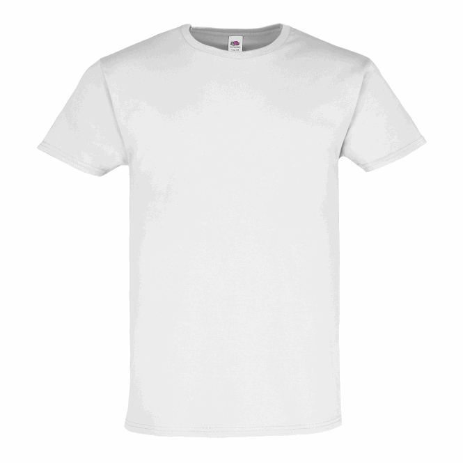 Mitarbeitergeschenk T-Shirt Iconic 195 – weiß – mit Logodruck, gekämmte Baumwolle, Gr. S, langlebiges Shirt für Firmenbekleidung