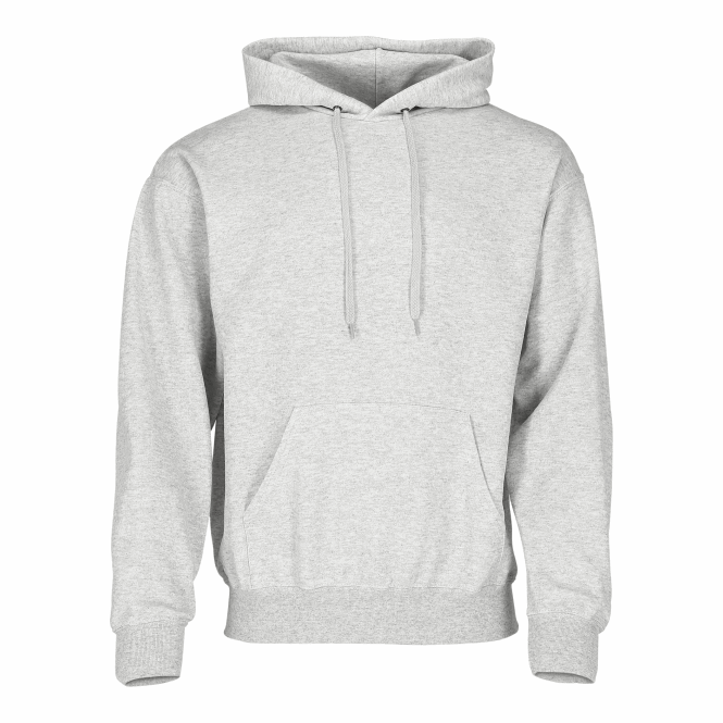 Mitarbeitergeschenk Kapuzen-Sweatshirt allbranded – grau – mit Logodruck, aus Baumwolle, hochwertiger Pullover für Firmen