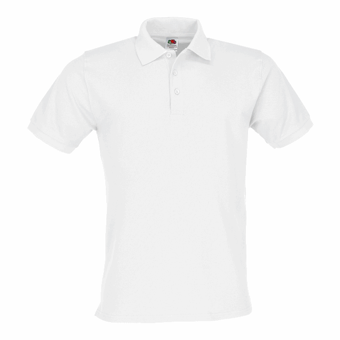 Mitarbeitergeschenk Poloshirt New Premium – weiß – mit Logodruck S aus Baumwolle, perfekt für den einheitlichen Firmenauftritt