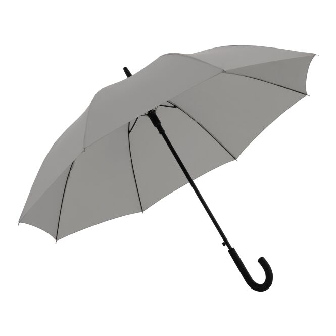 Kundengeschenk Golfschirm Trend Golf AC – grau – mit individuellem Logodruck sturmfest mit Windproof-System für Golf-Events & Business-Partner
