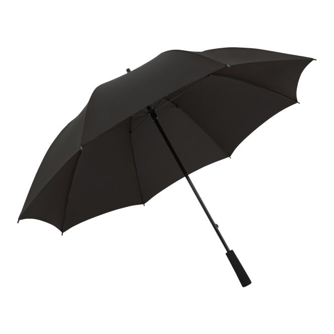 Kundengeschenk Golfschirm doppler Zero XXL – schwarz – mit individuellem Logodruck sturmfest Ø 130 cm für Golf-Events & Business-Partner