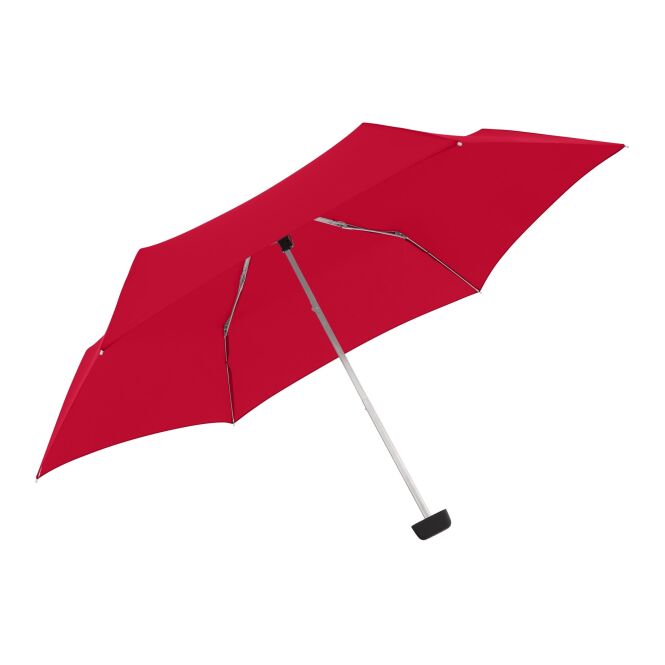 Werbeartikel Taschenschirm doppler Carbonsteel Slim – rot – mit individuellem Logodruck sturmfest bis 100 km/h Länge 22 cm für Promotion