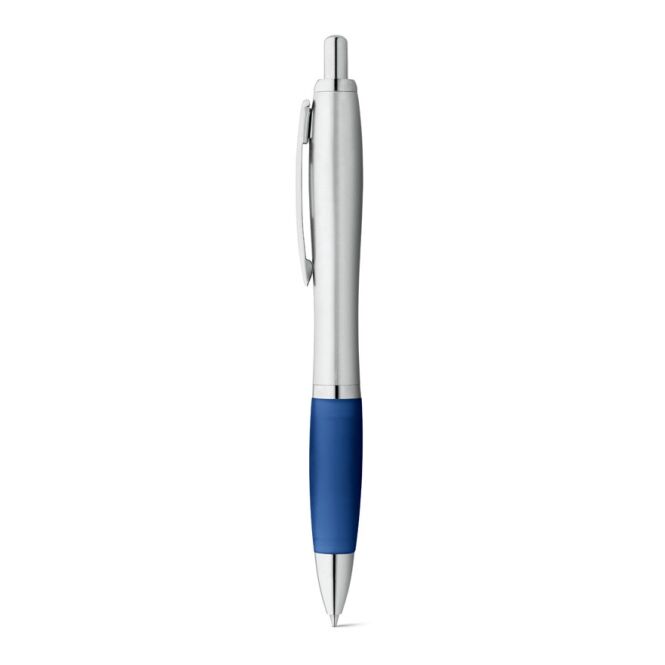 Werbeartikel SWING Kugelschreiber mit Logodruck – Blau – ergonomisches Schreibgerät für Messen und Büro