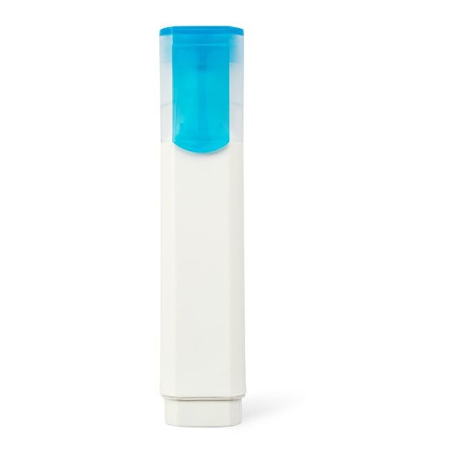 Werbeartikel Textmarker FLETCHER – hellblau – mit Logo bedruckt 111 x 20 mm für den Büroalltag