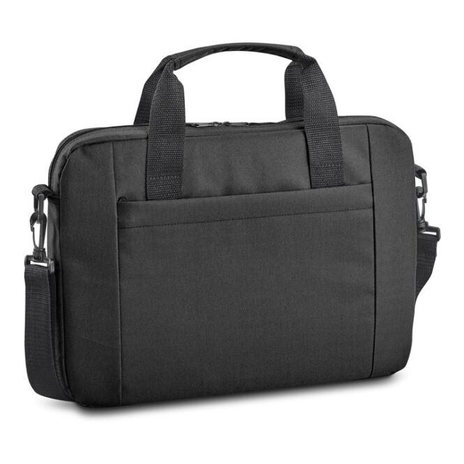 Firmengeschenk METZ Laptop-Aktenkoffer 15.6 Zoll mit Logodruck – Schwarz – gepolsterte Transporttasche für Business und Büro