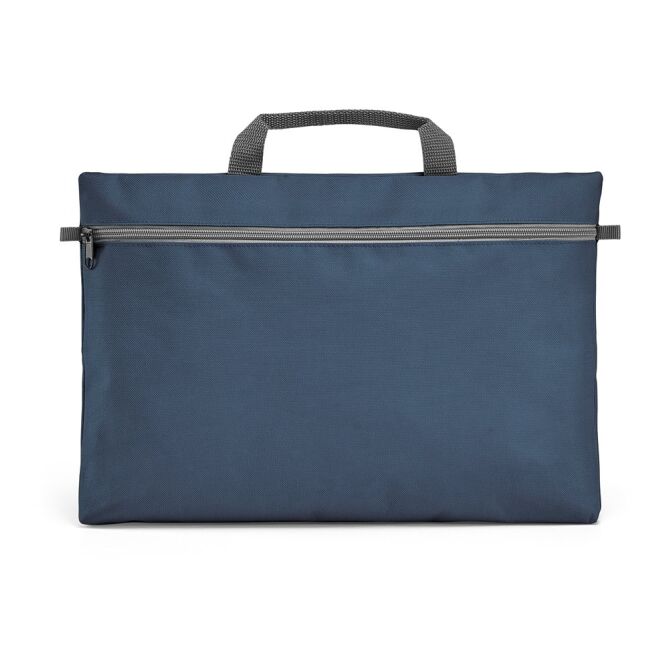 Werbeartikel MILO Konferenzmappe mit Logodruck – Blau – 390x300x40 mm Business-Tasche für Dokumente und Unterlagen