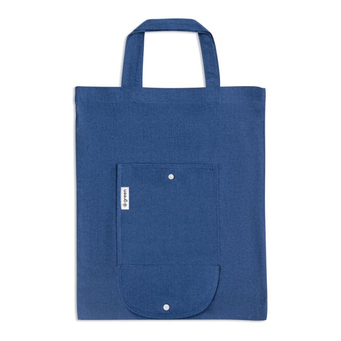 Mitarbeitergeschenk Filztasche SIENA – blau – mit Logodruck 38x47cm nachhaltige Einkaufstasche für das nächste Firmen-Event
