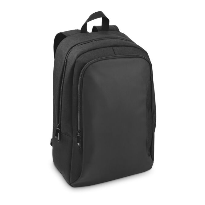 Mitarbeitergeschenk Laptop-Rucksack Drammen mit Logodruck – Schwarz – nachhaltige Laptoptasche für Büro und Geschäftsreisen